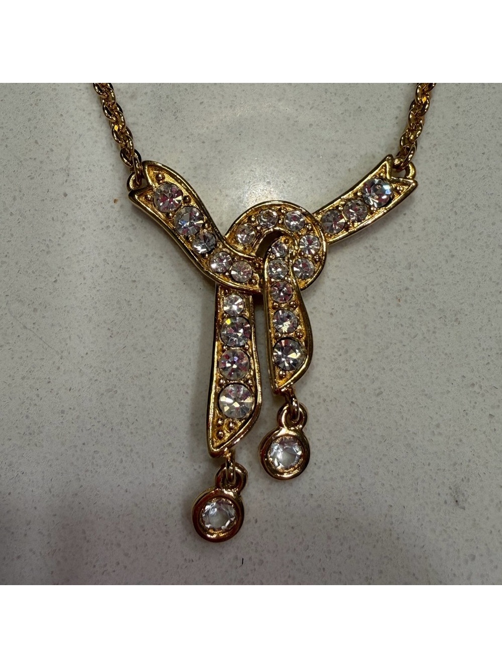Vintage Monet Gold Tone Necklace